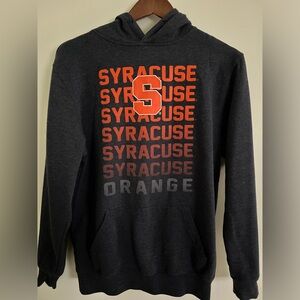 Syracuse University Dark Blue Hoodie Sweatshirt with Front Pouch, Size S